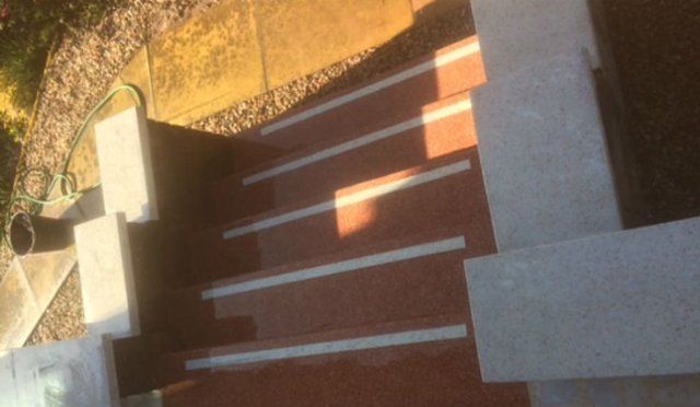 terrazzo steps after