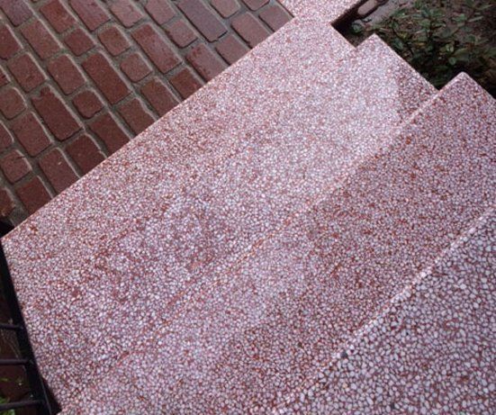 terrazzo steps after