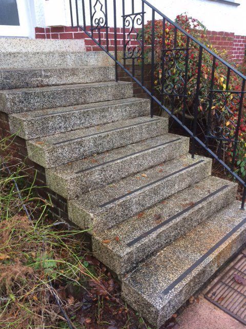 terrazzo steps before