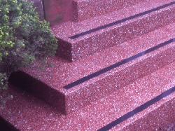 terrazzo dark pink steps