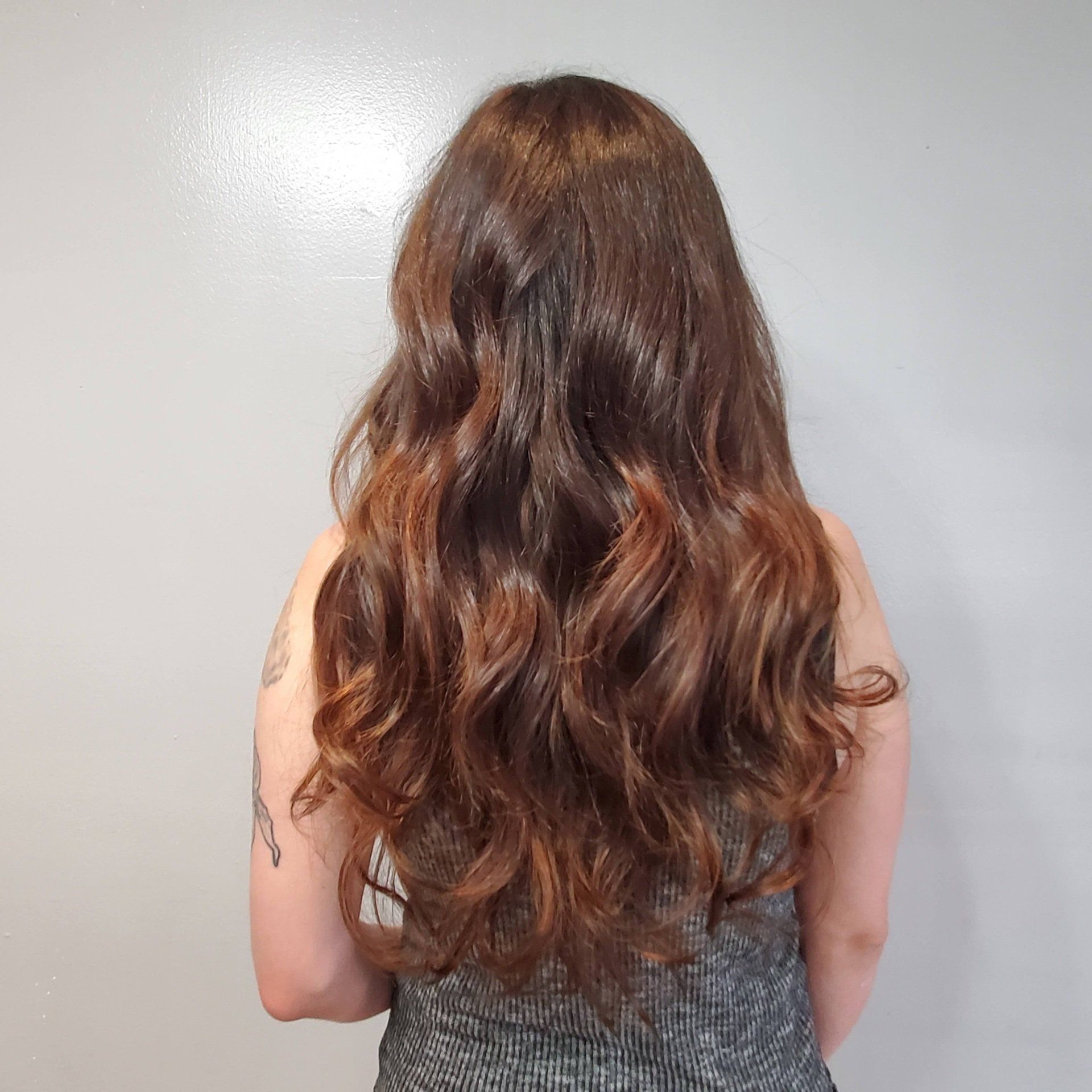 dark brown long hair