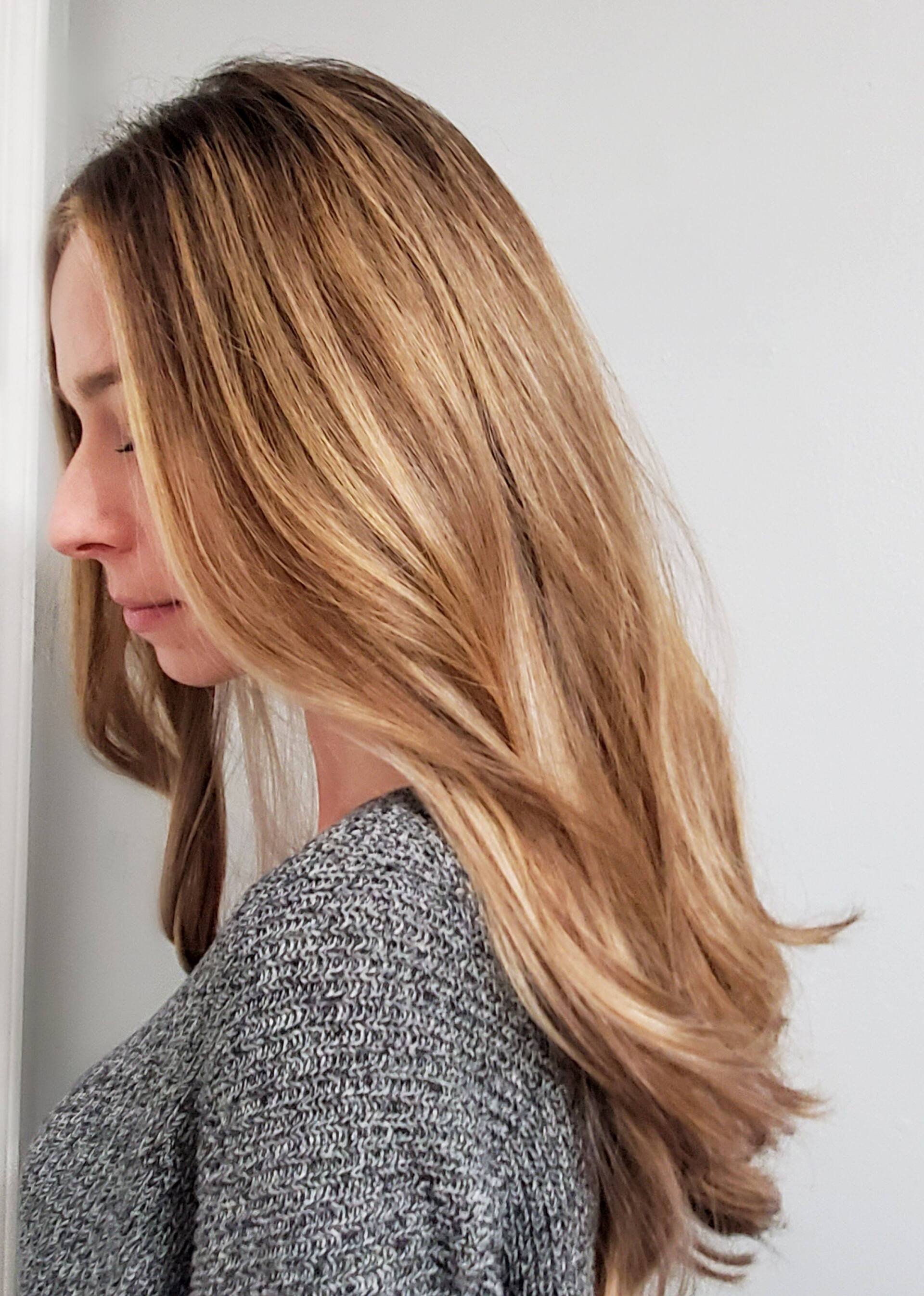 natural blond long hair