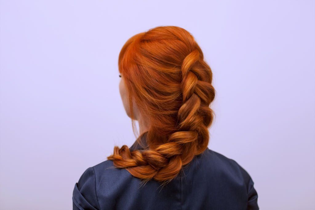 Red hairstyle