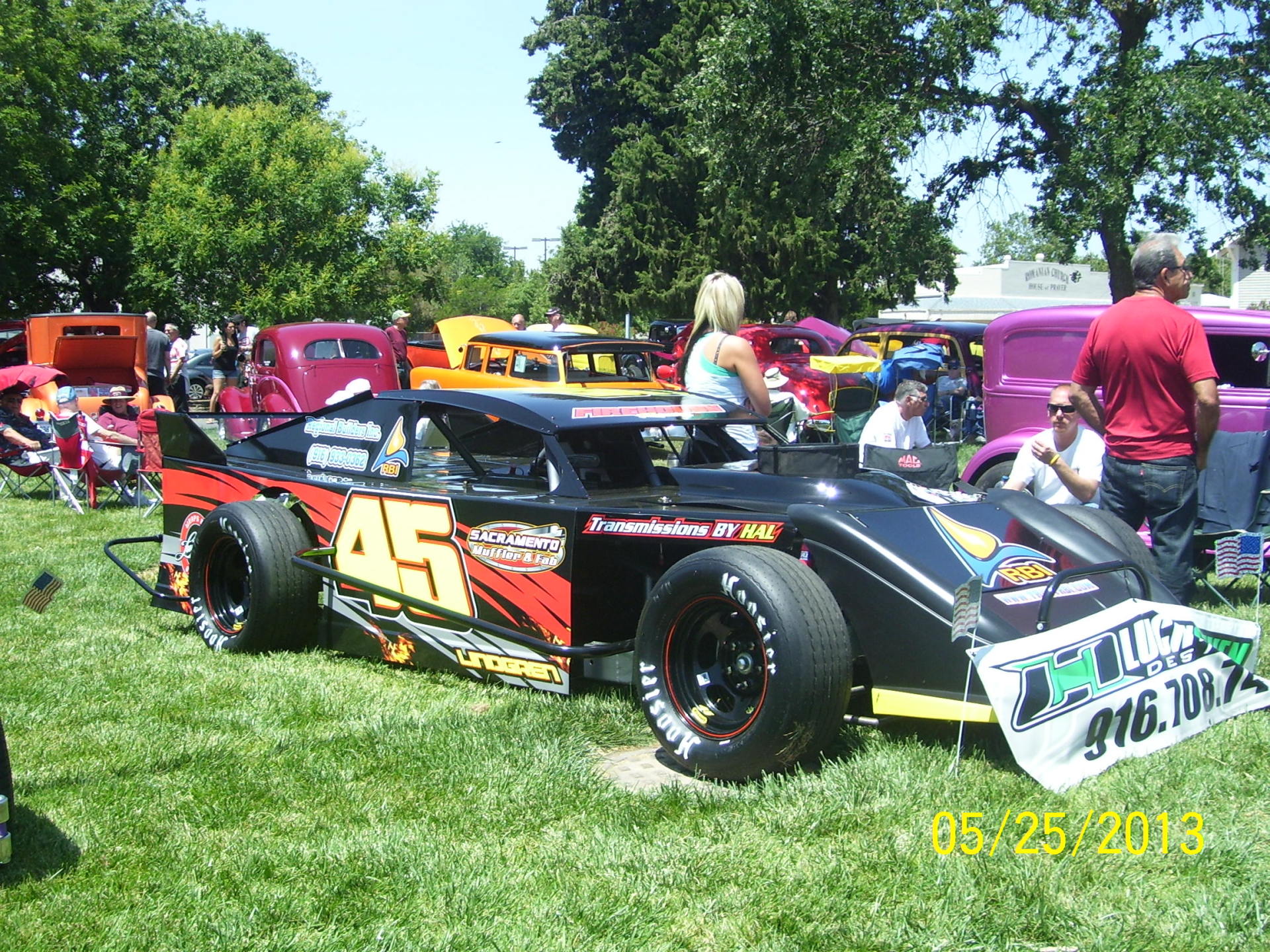 A race car with the number 45 on it