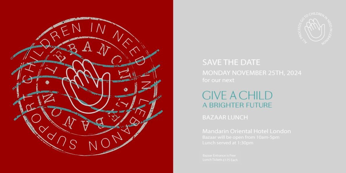 Give a Child a Brighter Future Annual Bazaar 2024 Event details and Lunch Tickets Sale