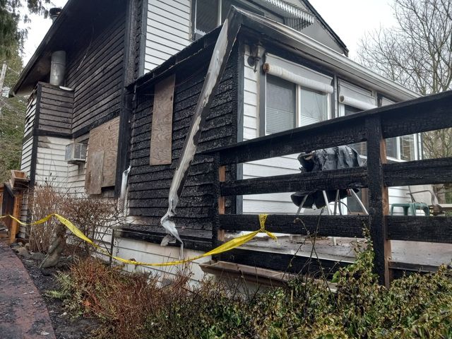 House Exterior damage by fire