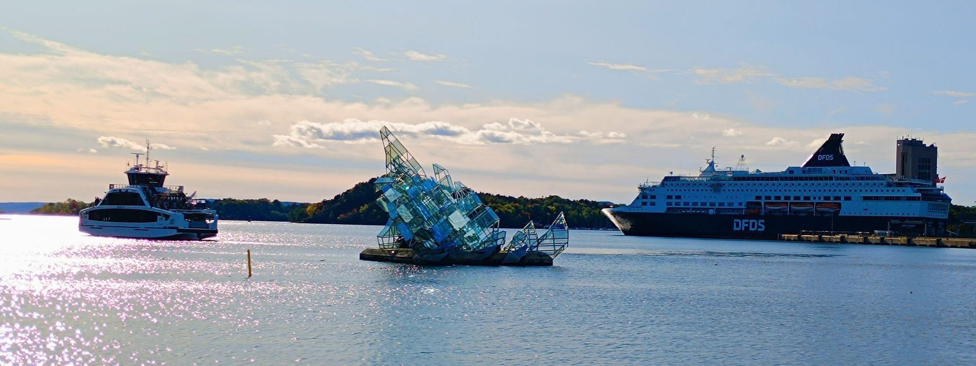 The modern art installation titled