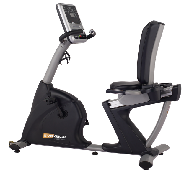 Uma bicicleta ergometrica com um monitor conectado em um fundo branco.