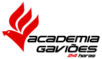 Un logotipo rojo y negro para gimnasia halcones