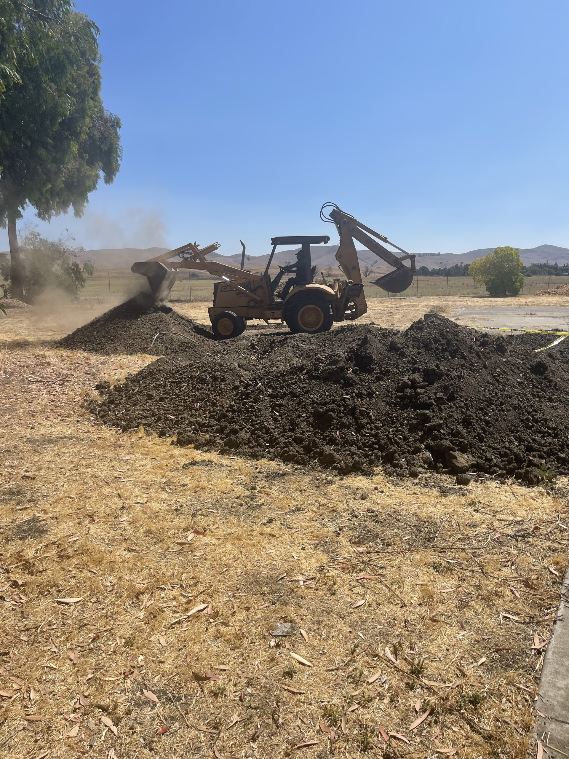 heavy equipment moving dirt