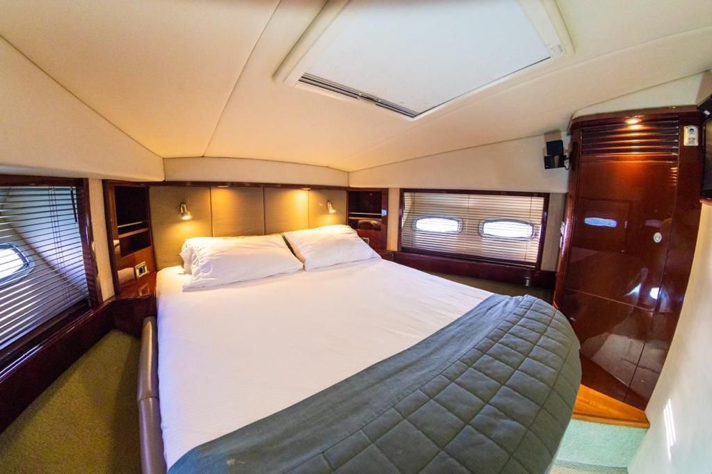 There is a large bed in the middle of the room.