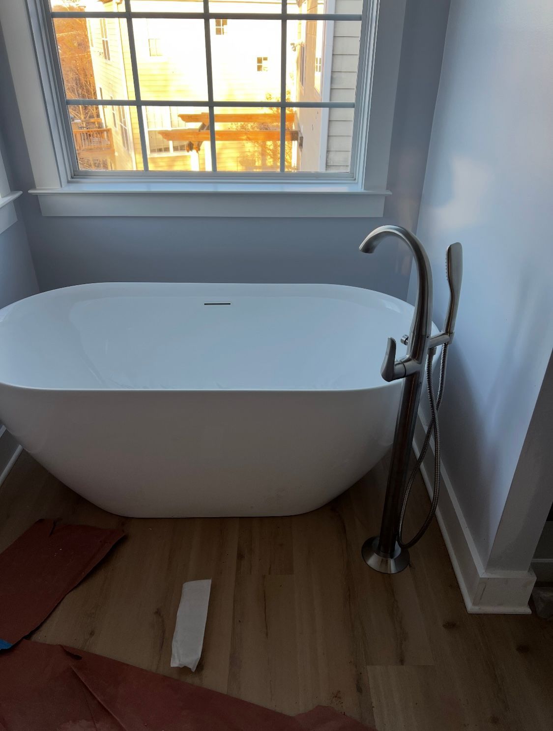 A new bathtub installation in Charlottesville, VA by Quality Plumbing