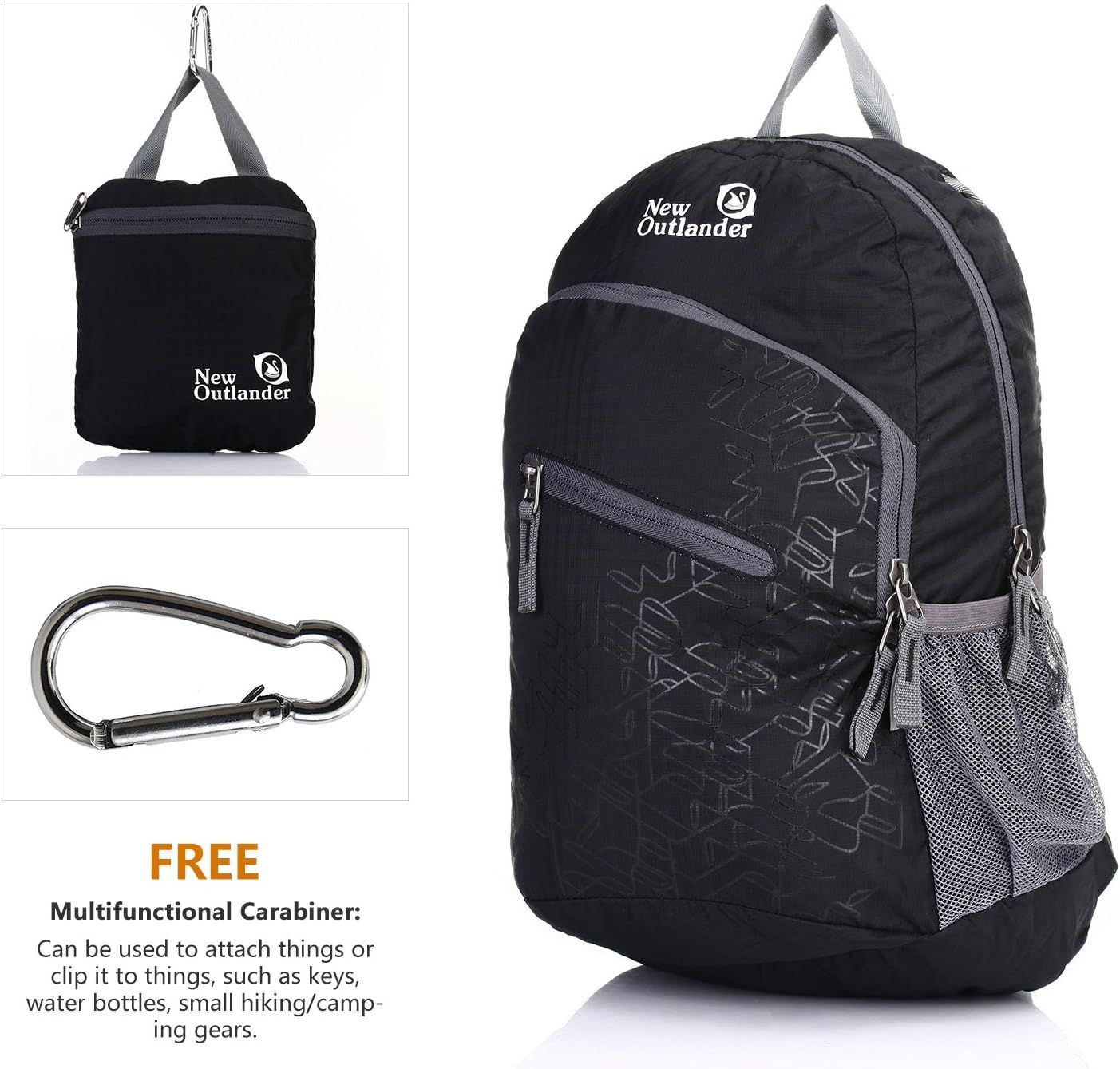 A black backpack with the word free on it