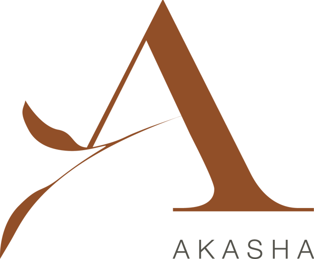 A logo for a company called akasha