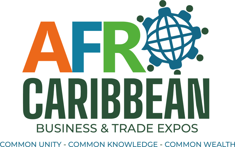 the logo for afro caribbean business and trade expos