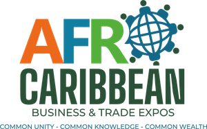 the logo for afro caribbean business and trade expos