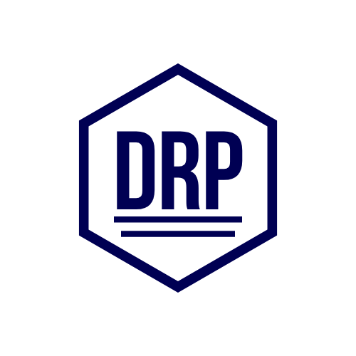 Dark blue hexagon with 