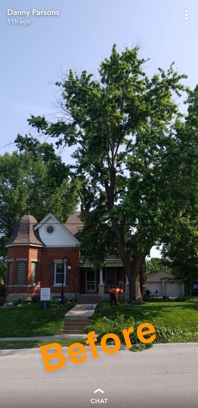 A picture of a house with a tree in front and the word before on it