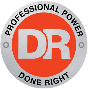 A sticker that says professional power done right