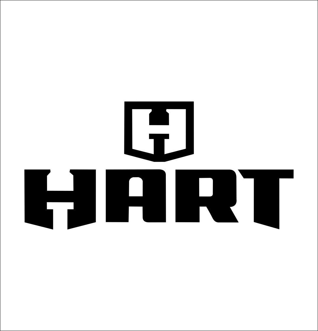 The hart logo is black and white on a white background