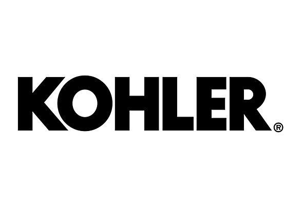 The kohler logo is black and white on a white background