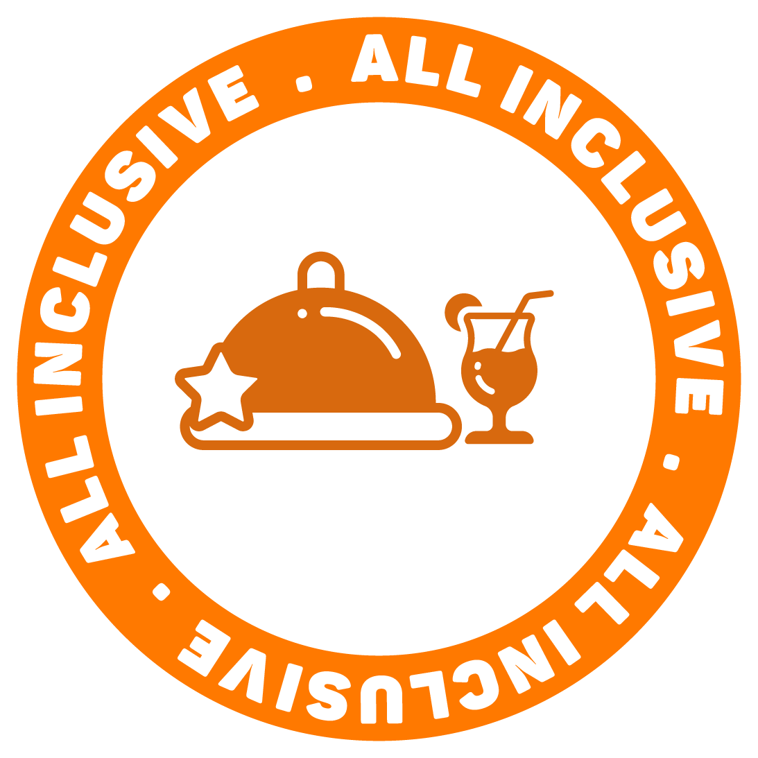 Emblema circular laranja