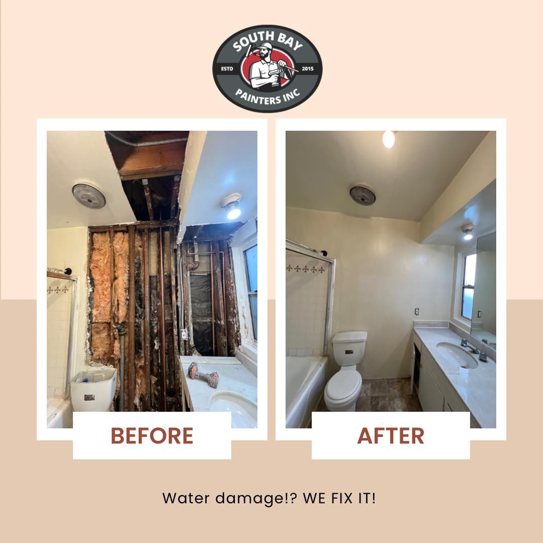 A before and after picture of a bathroom with a toilet and sink.