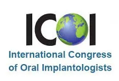 Logo of the International Congress of Oral Implantologists with text below: ICOI, a globe, and the organization's name.