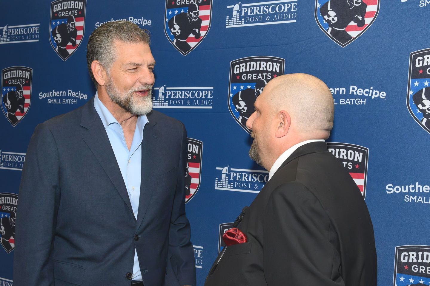 NFL legend Mike Golic getting interviewed