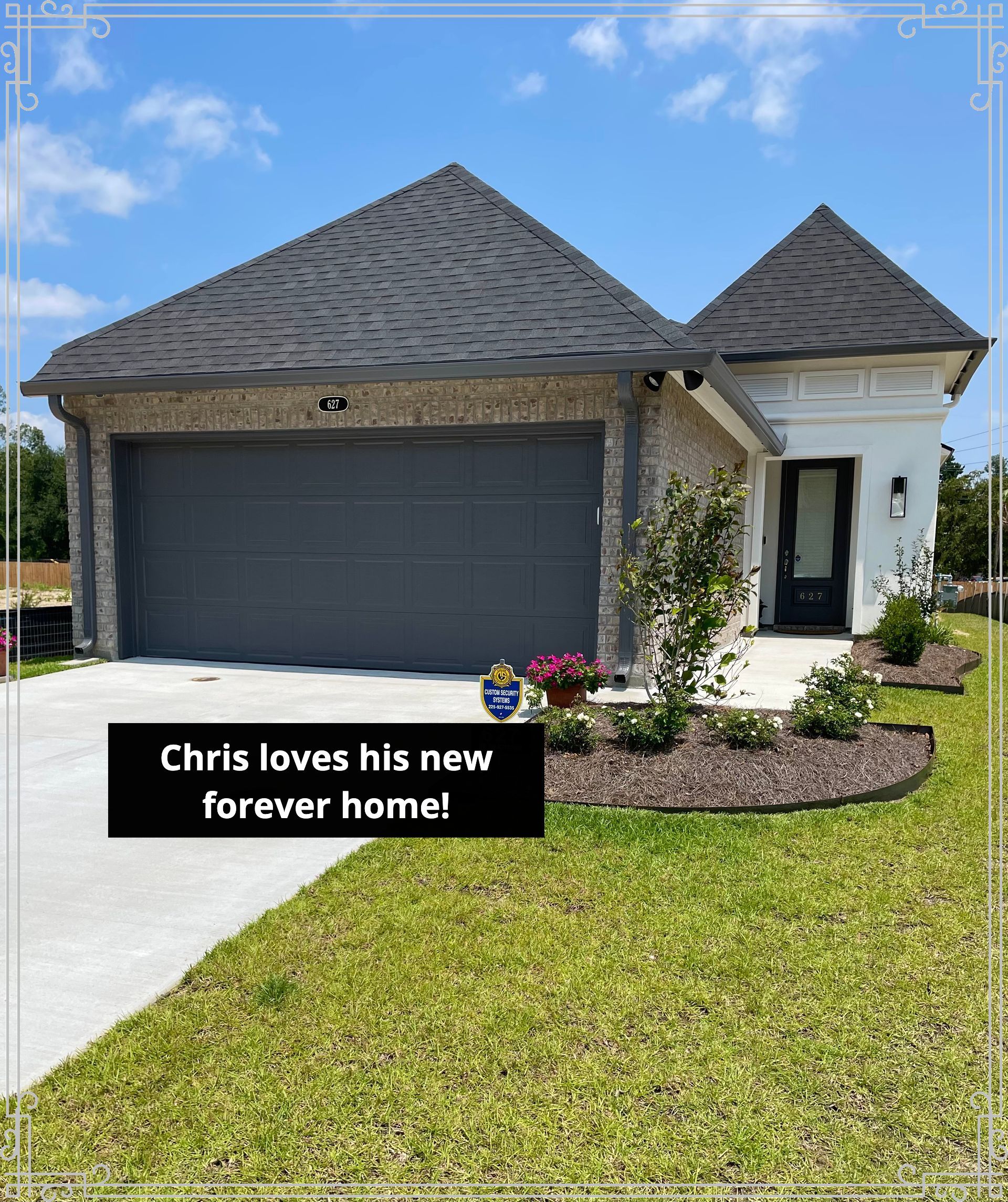 Chris loves his new forever home !