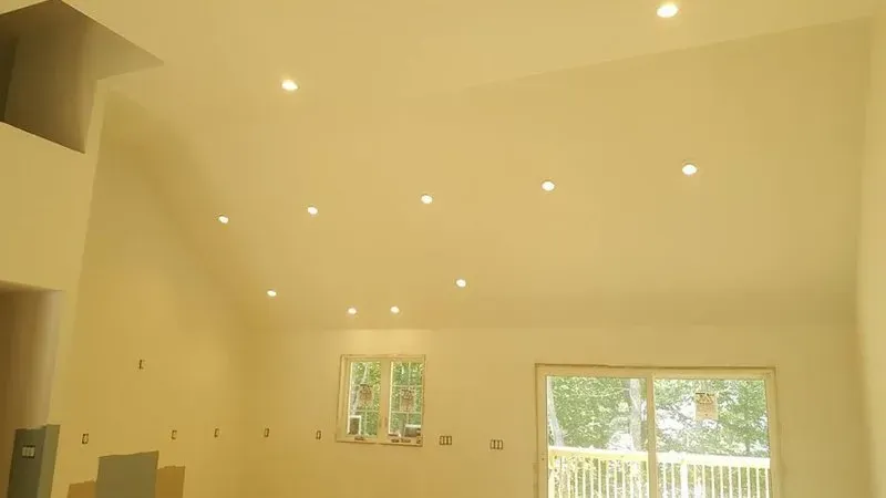 A room with a lot of shelves and drawers