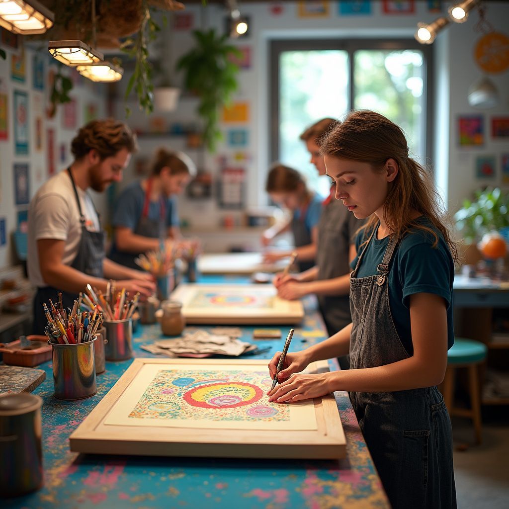 art class participants