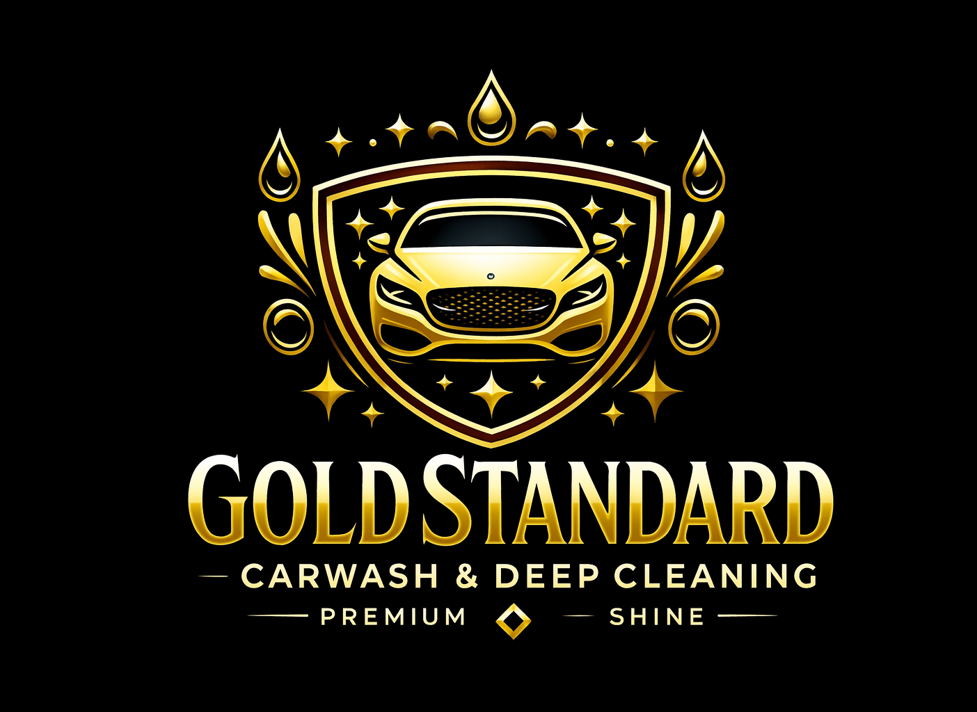 Gold Standard Mobile Detailing logo with slogan Be Bold with GOLD.