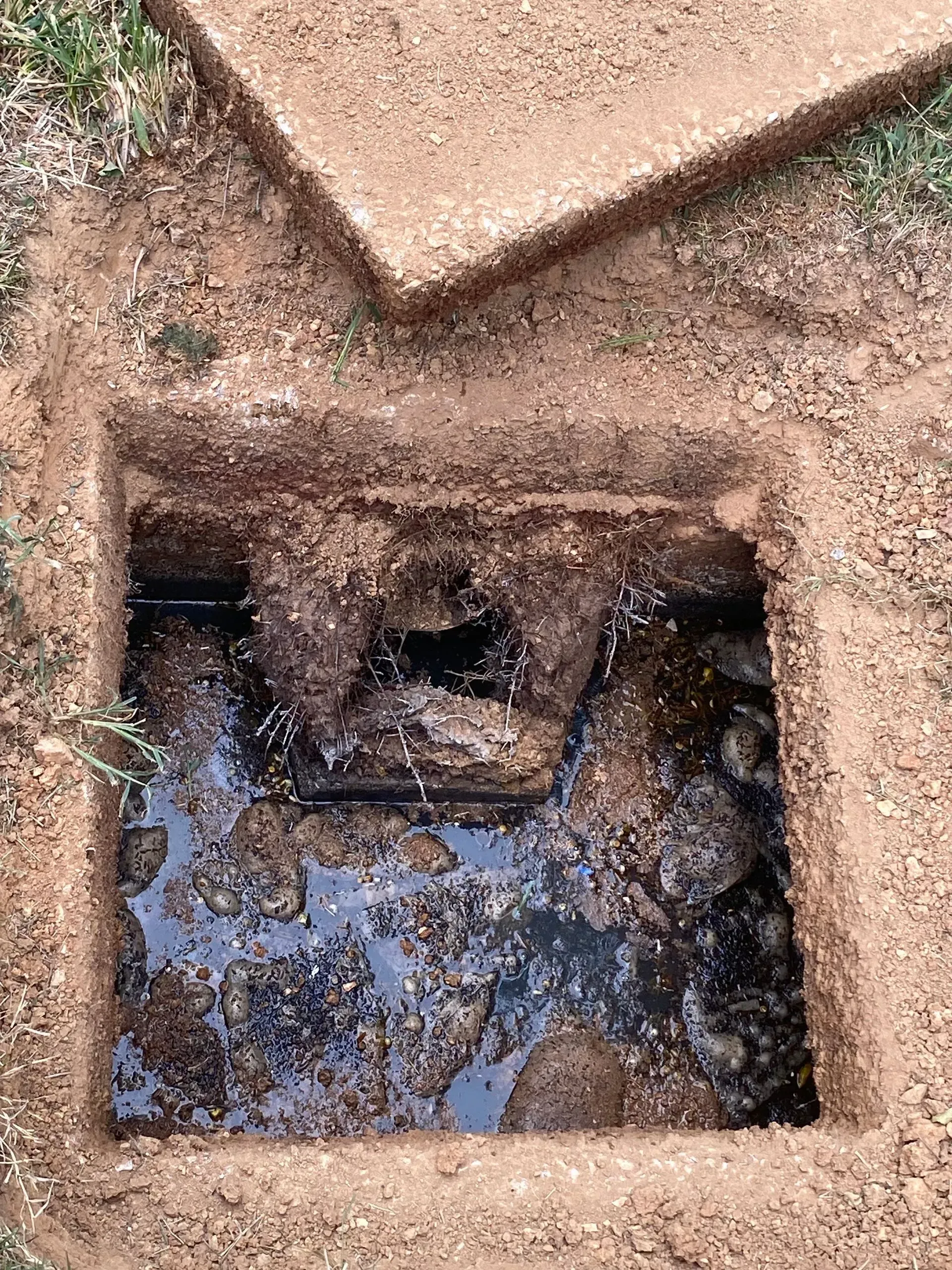 A large house with a lot of windows and a garage on a rainy day.