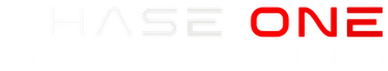 Phase One logo, white text with red "ONE" against white background.