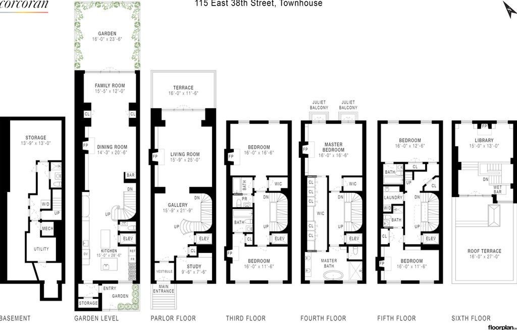 Townhouse Floor Plan — Brooklyn, NY — Hub Home Improvements