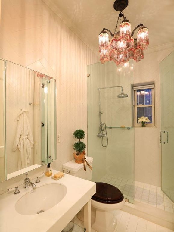 Bathroom with Chandelier — Brooklyn, NY — Hub Home Improvements