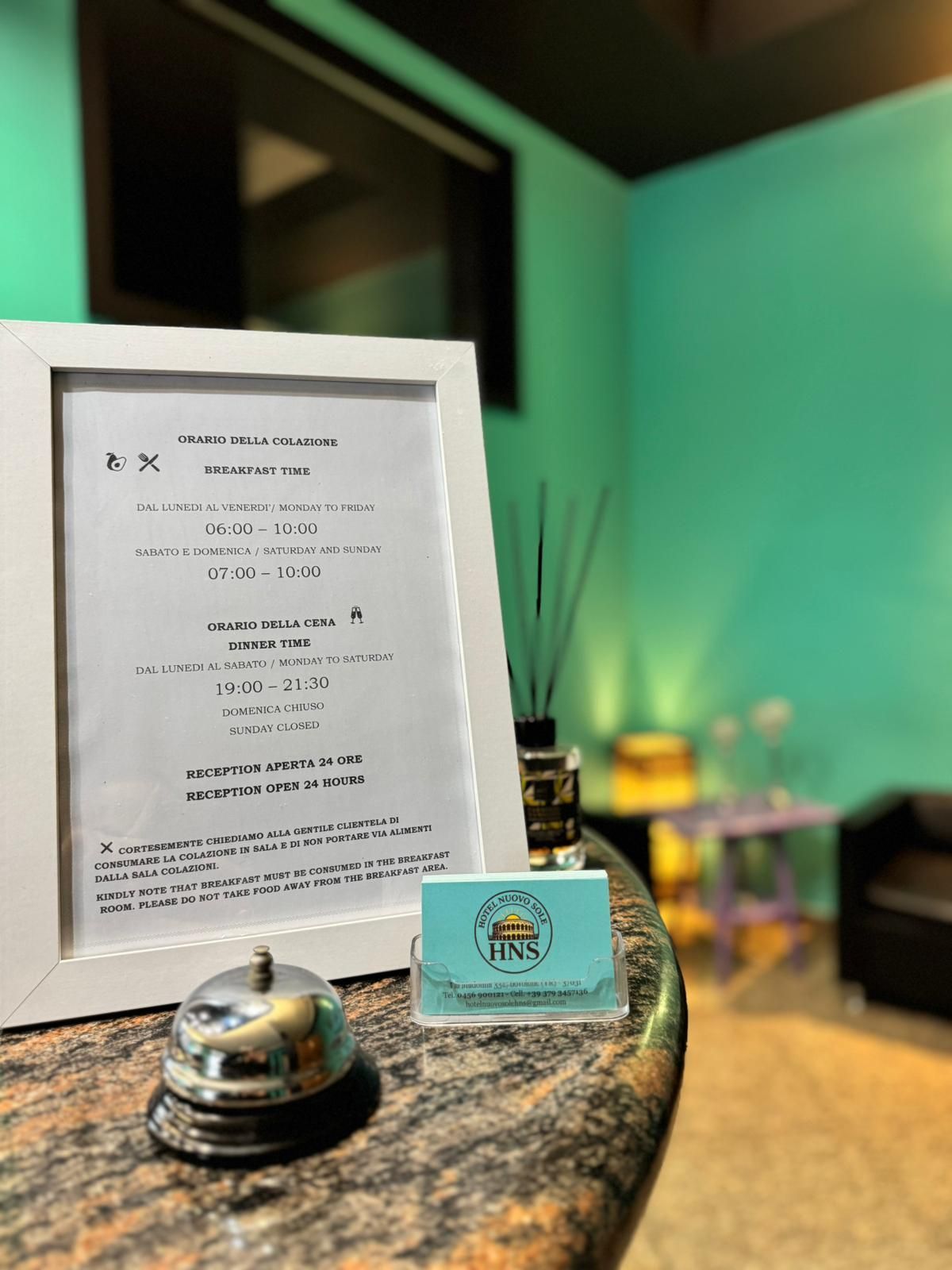 Interno dell'Hotel Nuovo Sole