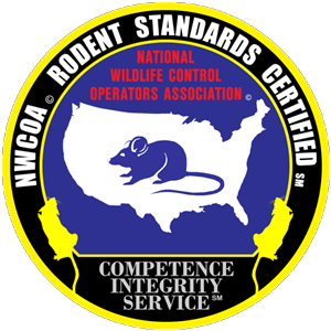 A logo for the national rodent standards certified competence integrity service