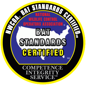 A logo that says bat standards certified on it