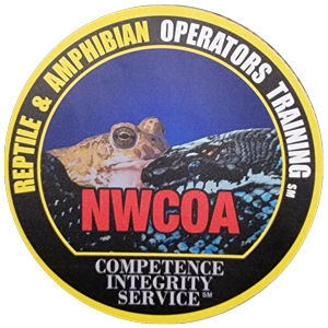A reptile and amphibian operators training logo