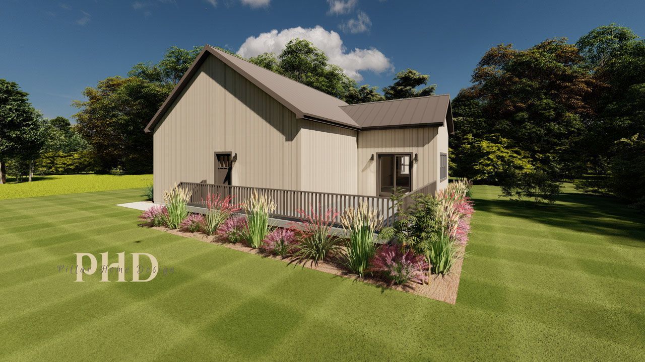 A garage with two cars parked inside of it