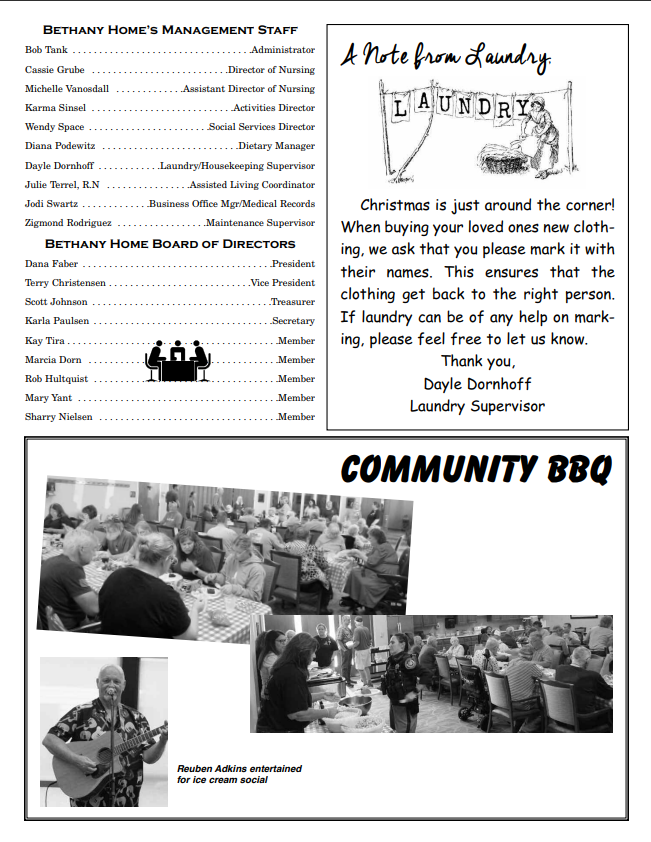 Bethany Home Messenger Page Three