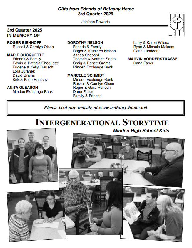 Bethany Home Messenger Page Nine