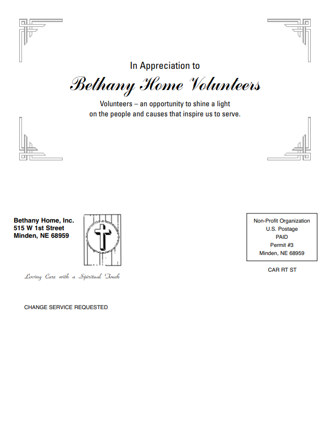 Bethany Home Messenger Page Twelve 