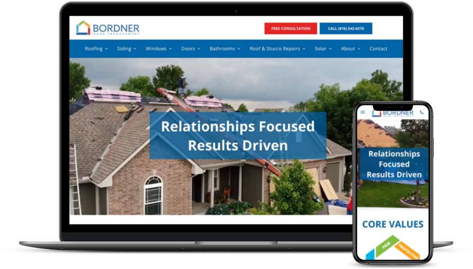bordner home improvement web design