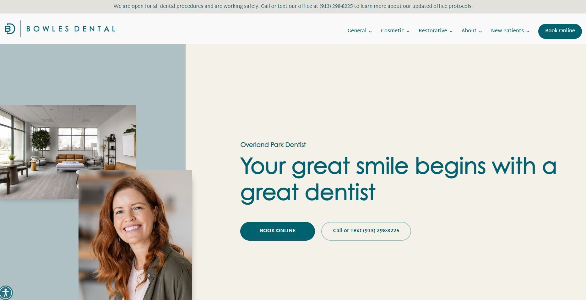 bowles dental website design