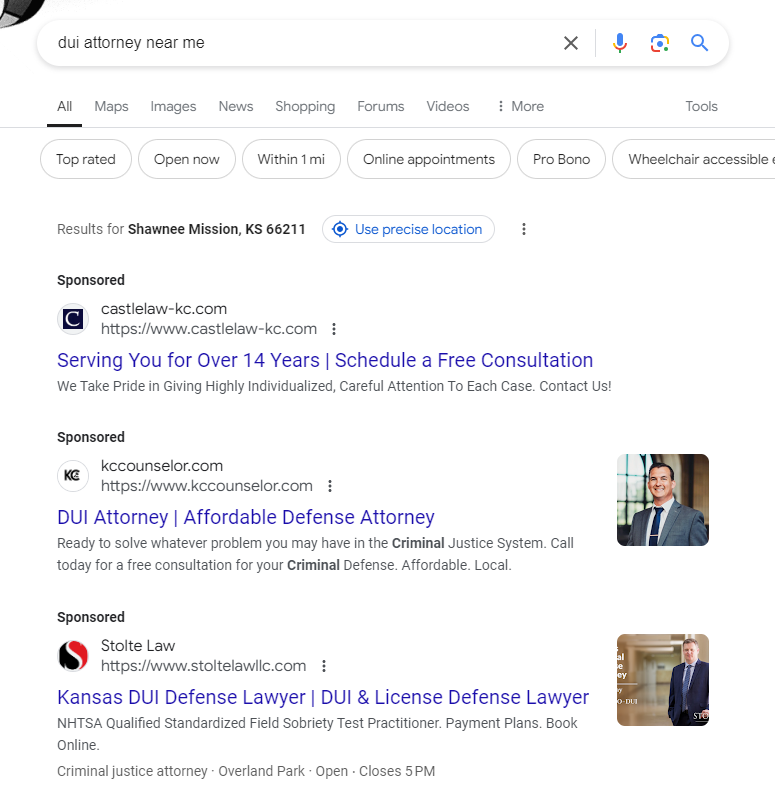 dui attorney near me google search