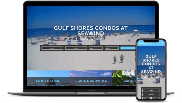 gulf shores condos web design