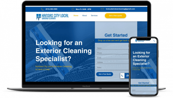 kc local window cleaning web design